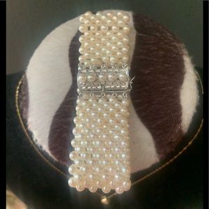 COPY - PEARL SILVER VINTAGE BRACELET